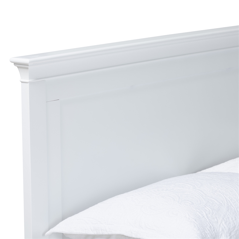 Pemberly Row White Traditional Rubberwood Twin Daybed with Inset Panels