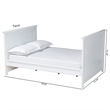 Pemberly Row White Traditional Rubberwood Twin Daybed with Inset Panels