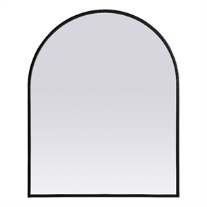 Pemberly Row Arch MDF Mirror in Black Finish 24&quot x 30&quot