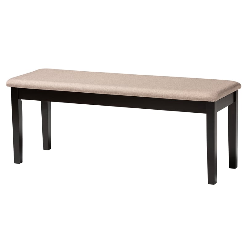 Pemberly Row Olympia 6-Piece Wood Dining Set in Beige and Espresso Brown
