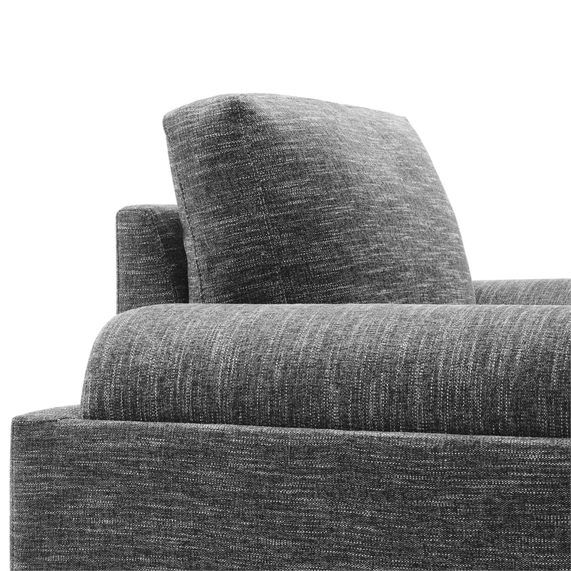 Pemberly Row Upholstered Armchair with Bolster Armrests in Gray