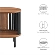 Pemberly Row Wood Side Table with Open Center Storage in Walnut