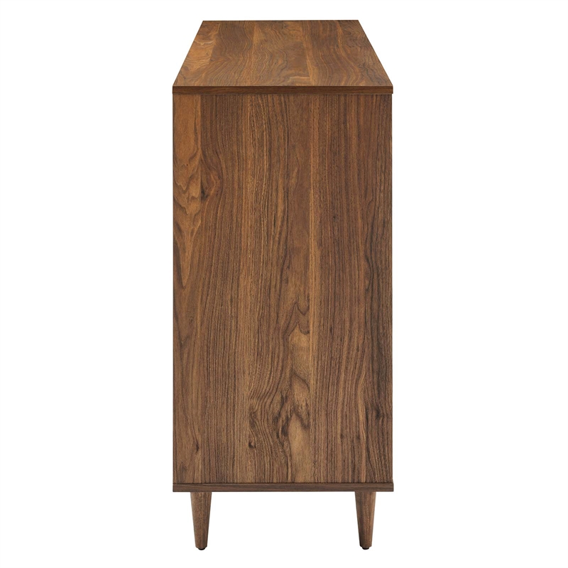 Pemberly Row Mindi Wood 6-Drawer Bedroom Dresser in Walnut