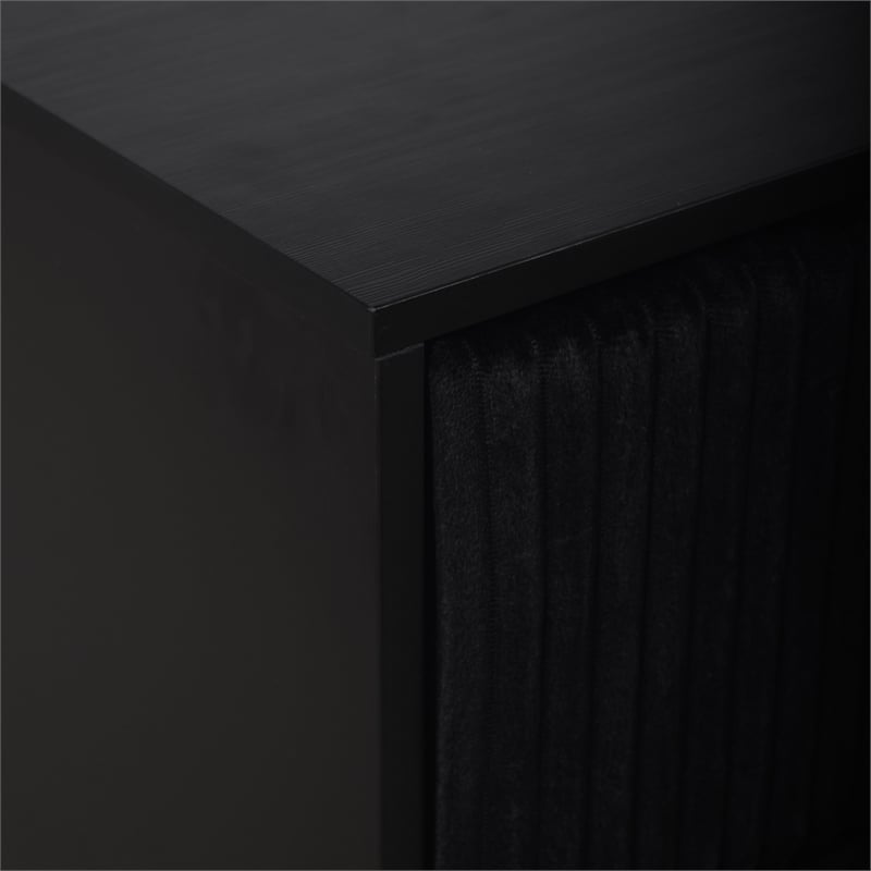 Pemberly Row 2-Drawer Wood Nightstand in Black