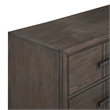 Pemberly Row Landon 6-Drawer Solid Wood Dresser in Walnut