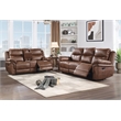 Pemberly Row 2-Piece Polyester Loveseat and Sofa Set in Brown