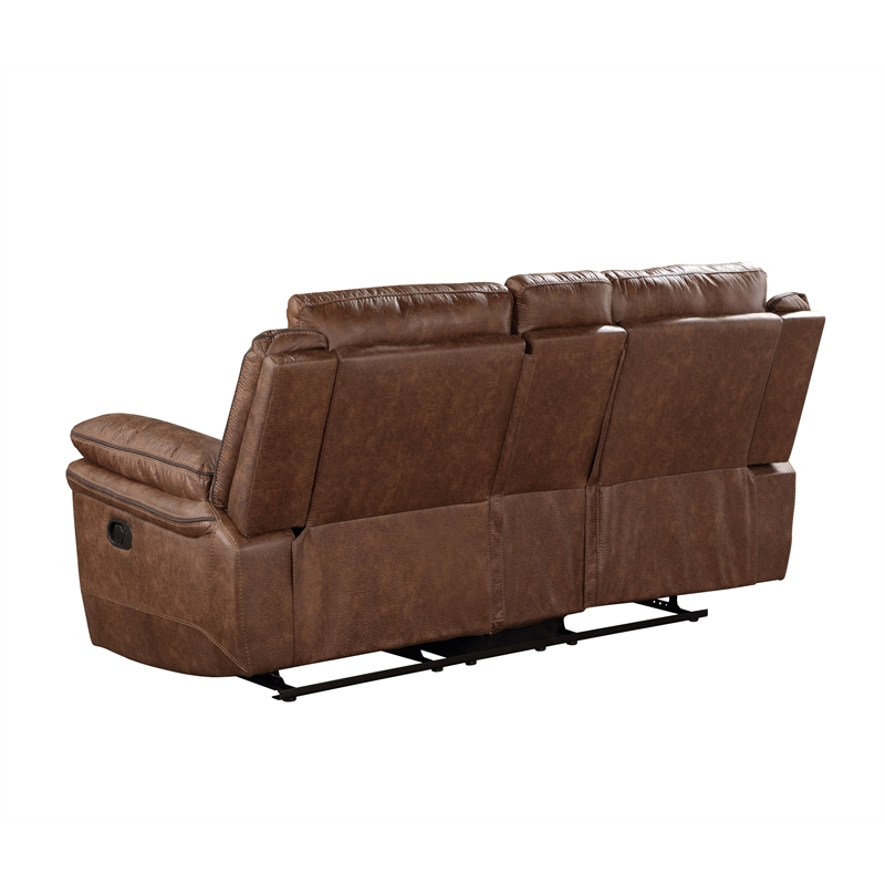 Pemberly Row 2-Piece Polyester Loveseat and Sofa Set in Brown