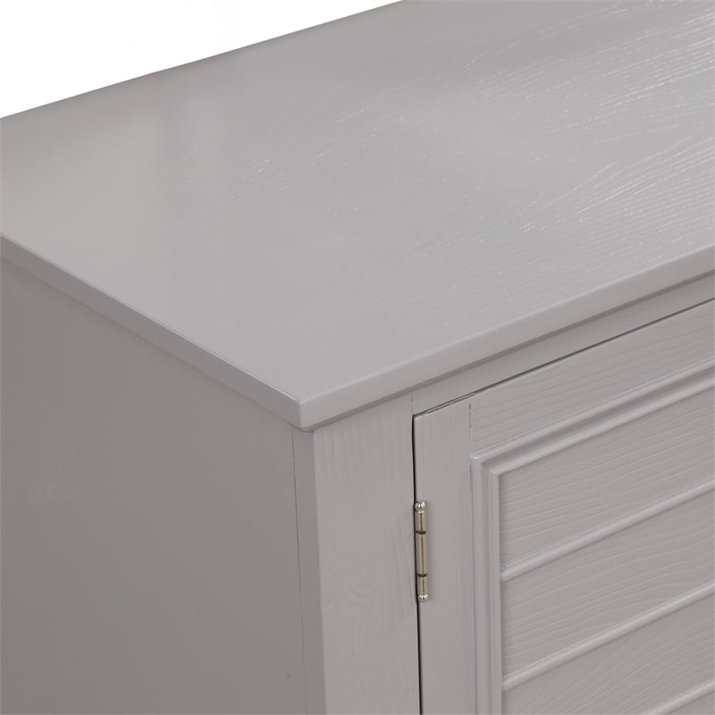 Pemberly Row Jamestown Solid Wood 5-Drawer Gray Bedroom Dresser