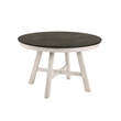 Pemberly Row 5-Piece Solid Wood Round Dining Table Set in White/Brown