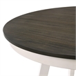 Pemberly Row 5-Piece Solid Wood Round Dining Table Set in White/Brown