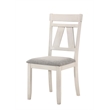 Pemberly Row 5-Piece Solid Wood Round Dining Table Set in White/Brown