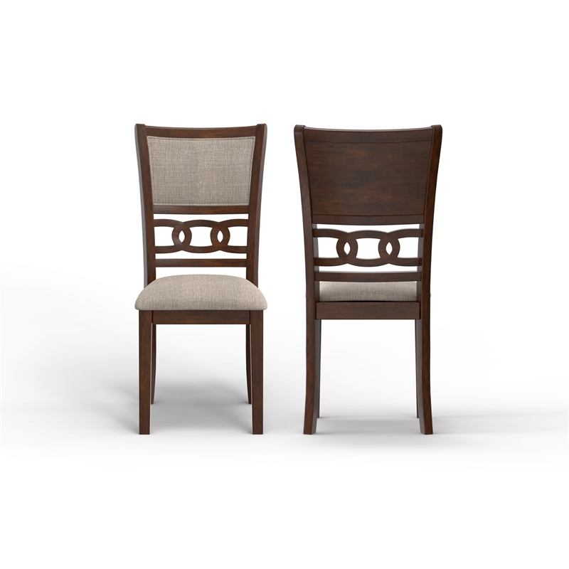 Pemberly Row Solid Wood Dining Chair in Cherry (Set of 4)