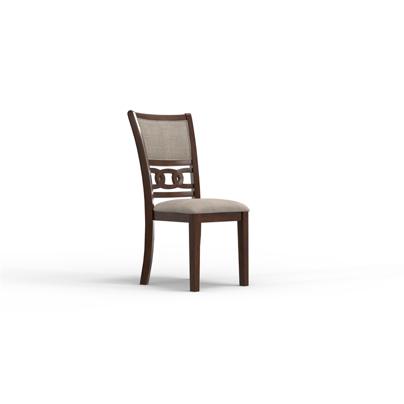 Pemberly Row Solid Wood Dining Chair in Cherry (Set of 4)