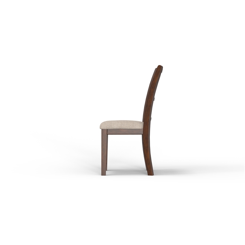 Pemberly Row Solid Wood Dining Chair in Cherry (Set of 4)