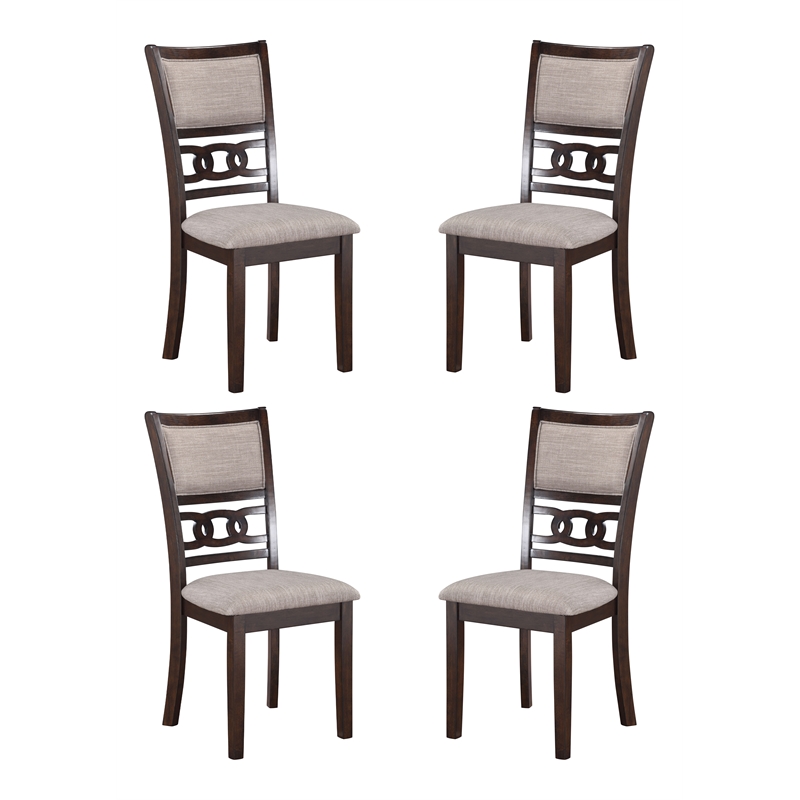 Pemberly Row Solid Wood Dining Chair in Cherry (Set of 4)