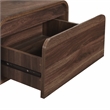 Pemberly Row 1-Drawer End Table in Engineered Walnut Wood 21.6 in Wide