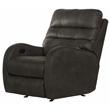 Pemberly Row Gray Power Rocker Recliner with USB Charging Port