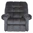 Pemberly Row Power Lift Recliner with Lay Flat Feature in Blue Fabric