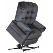 Pemberly Row Power Lift Recliner with Lay Flat Feature in Blue Fabric