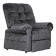 Pemberly Row Power Lift Recliner with Lay Flat Feature in Blue Fabric