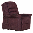 Pemberly Row Buckner Power Lift Assist Recliner in Burgundy Polyester Fabric