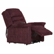 Pemberly Row Buckner Power Lift Assist Recliner in Burgundy Polyester Fabric