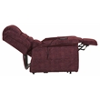 Pemberly Row Buckner Power Lift Assist Recliner in Burgundy Polyester Fabric