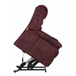 Pemberly Row Buckner Power Lift Assist Recliner in Burgundy Polyester Fabric