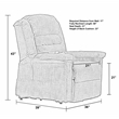 Pemberly Row Buckner Power Lift Assist Recliner in Burgundy Polyester Fabric