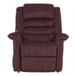 Pemberly Row Buckner Power Lift Assist Recliner in Burgundy Polyester Fabric