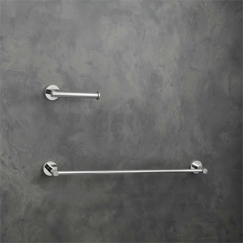Pemberly Row 2-Piece Stainless Steel Hardware Set with Chrome Finish