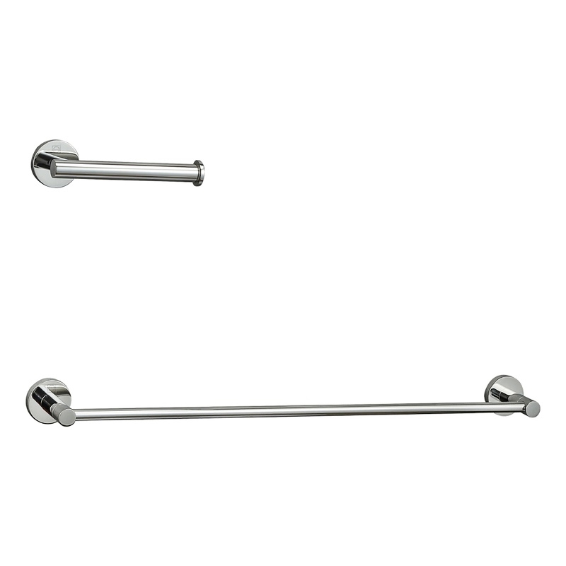 Pemberly Row 2-Piece Stainless Steel Hardware Set with Chrome Finish