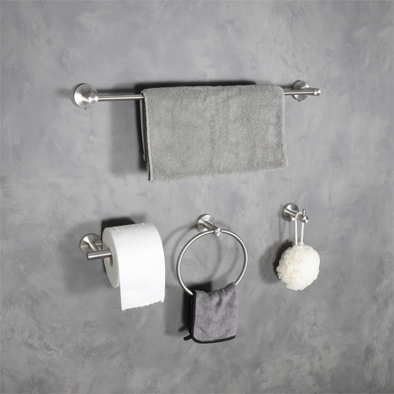 Pemberly Row 4-Pc Stainless Steel Hardware Set in Brushed Nickel