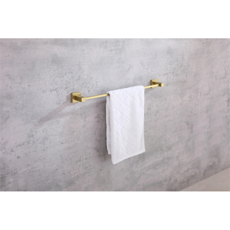 Pemberly Row 2-Piece Stainless Steel Bathroom Hardware Set in Gold