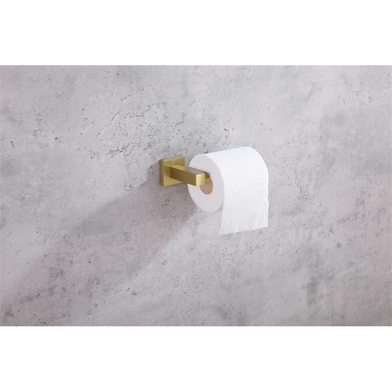 Pemberly Row 2-Piece Stainless Steel Bathroom Hardware Set in Gold