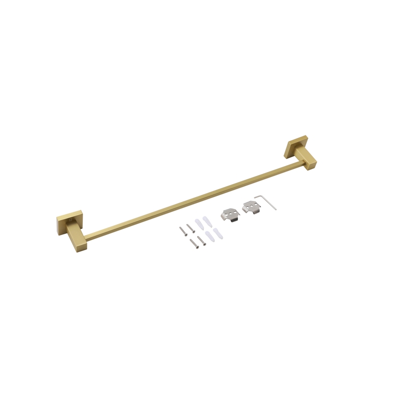 Pemberly Row 3-Piece Stainless Steel Bathroom Hardware Set in Gold
