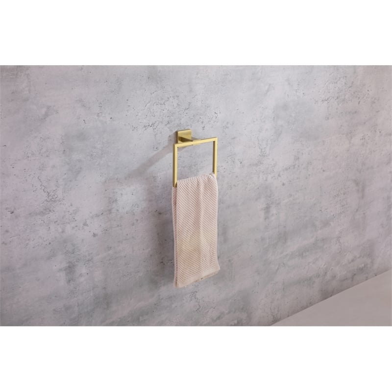 Pemberly Row 3-Piece Stainless Steel Bathroom Hardware Set in Gold