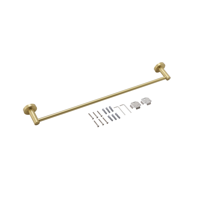 Pemberly Row 4-Piece Stainless Steel Bathroom Hardware Set in Gold