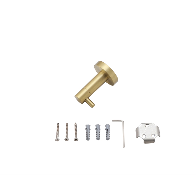Pemberly Row 4-Piece Stainless Steel Bathroom Hardware Set in Gold