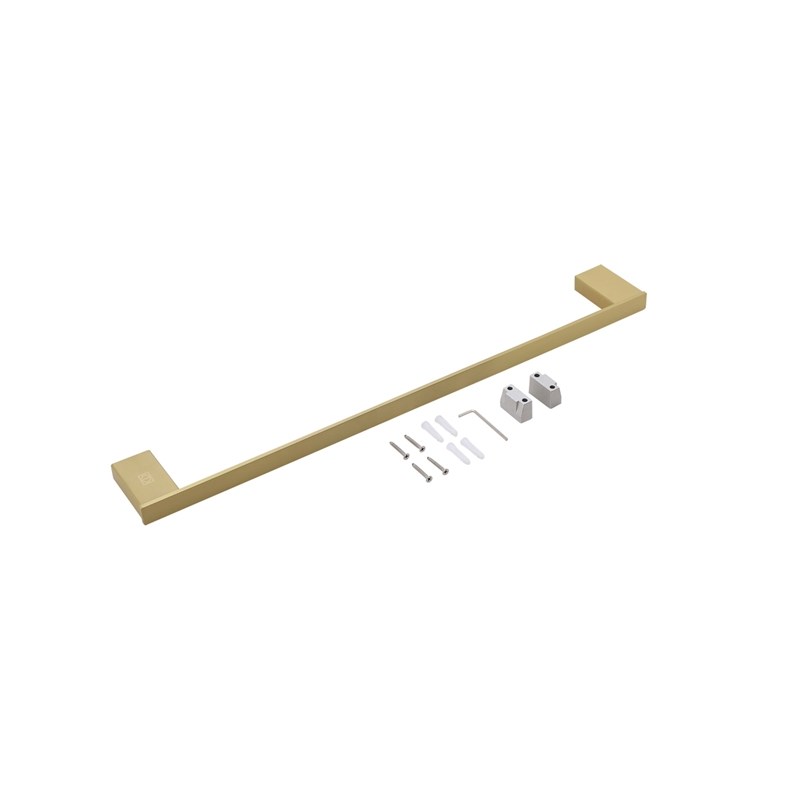 Pemberly Row 3-Pc Stainless Steel Bathroom Hardware Set in Brushed Gold