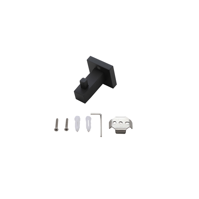 Pemberly Row 3-Piece Stainless Steel Bathroom Hardware Set in Black