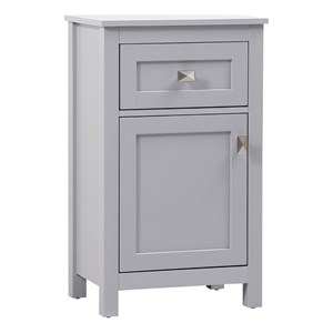 Pemberly Row 18&quot Freestanding MDF Storage Cabinet in Gray