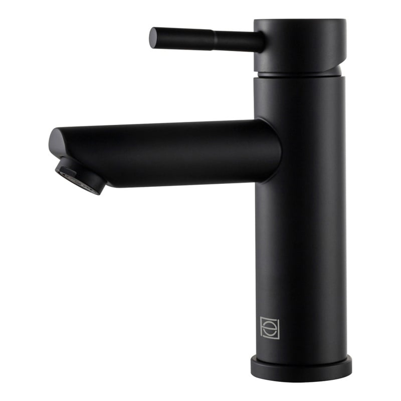 Pemberly Row Stainless Steel Bathroom Faucet in Matte Black with Single Handle