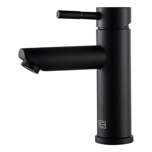 Pemberly Row Stainless Steel Bathroom Faucet in Matte Black with Single Handle
