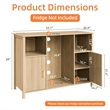Pemberly Row Medium Wood Coffee Bar Cabinet with Mini Fridge Space & Power