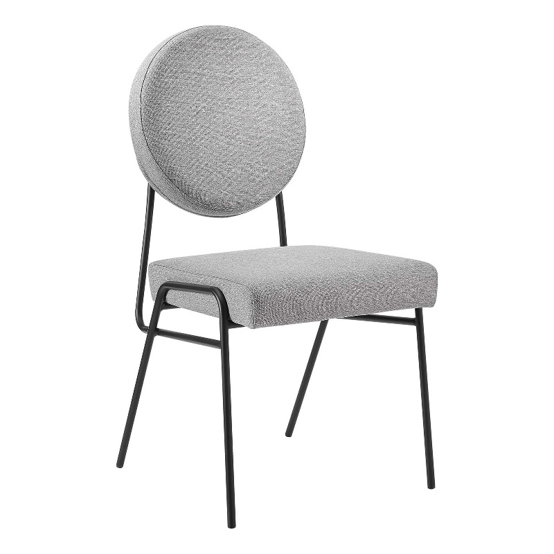 Pemberly Row Fabric Upholstered Dining Side Chairs in Light Gray (Set of 2)