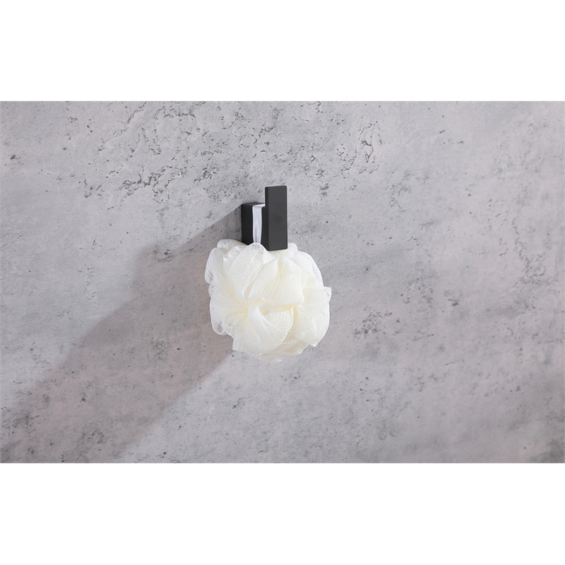 Pemberly Row 3-Pc Stainless Steel Bathroom Hardware Set in Black