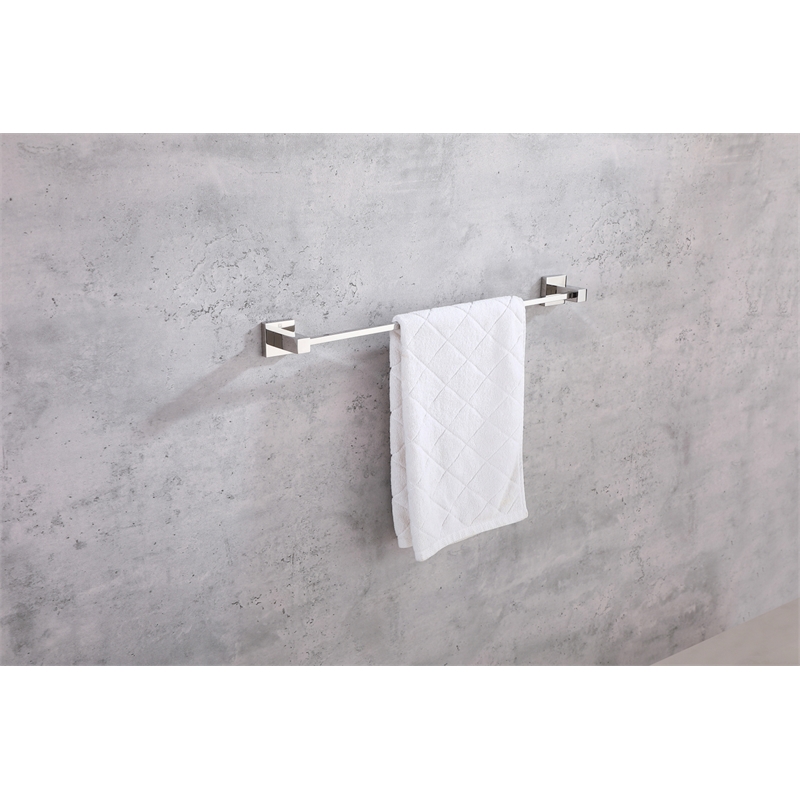 Pemberly Row 3-Pc Stainless Steel Bathroom Hardware Set in Chrome