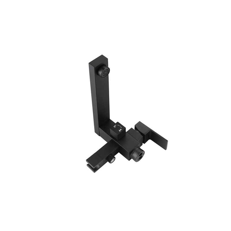 Pemberly Row Floor Mounted Tub Faucet with Hand Shower in Matte Black