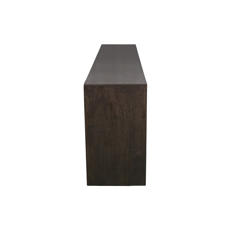 Pemberly Row Sideboard with 3 Drawers and 4 Doors in Charred Ember Brown